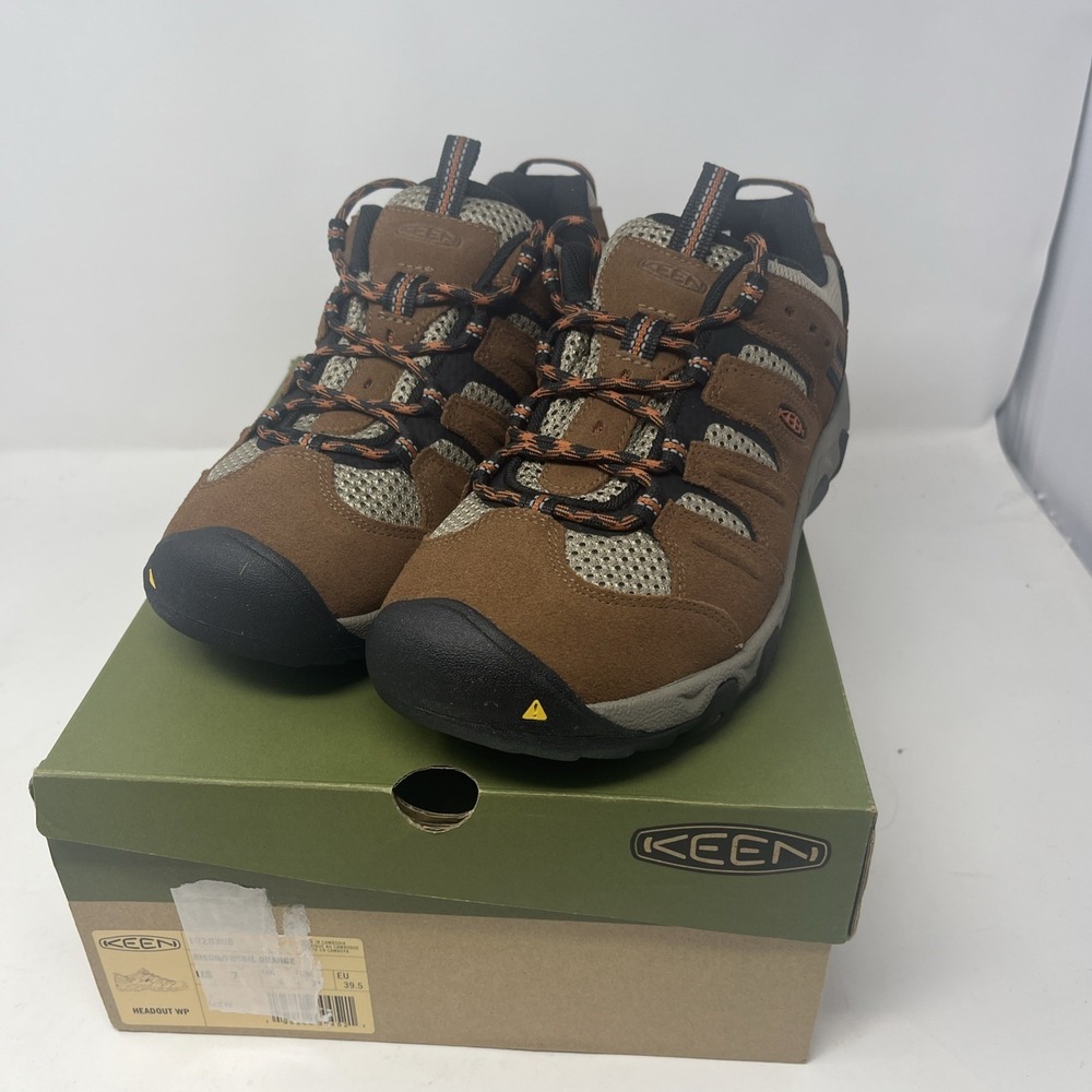 Keen Shoes Mens Size 7 Headout Soft Toe Work Bison Suede Waterproof Sneakers New